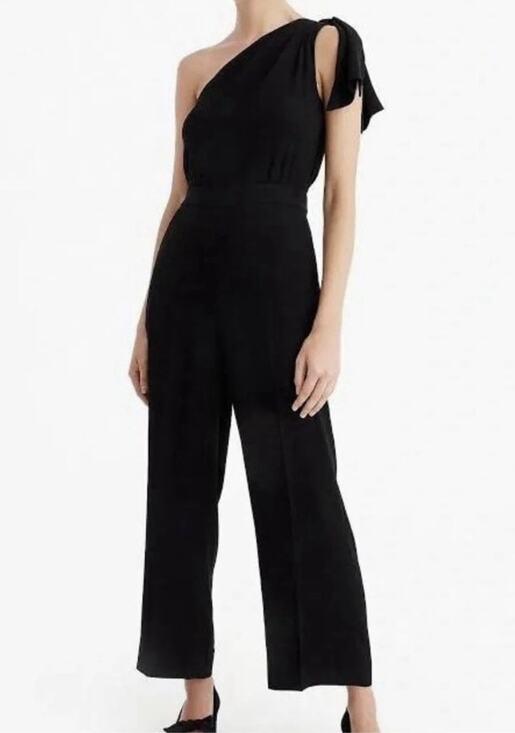 J.CREW Pants - J.Crew Black One Shoulder Asymmetrical Jumpsuit - NWT